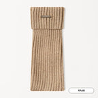 Jacquard High-Tube Vertical Stripe Cotton Socks - Khaki